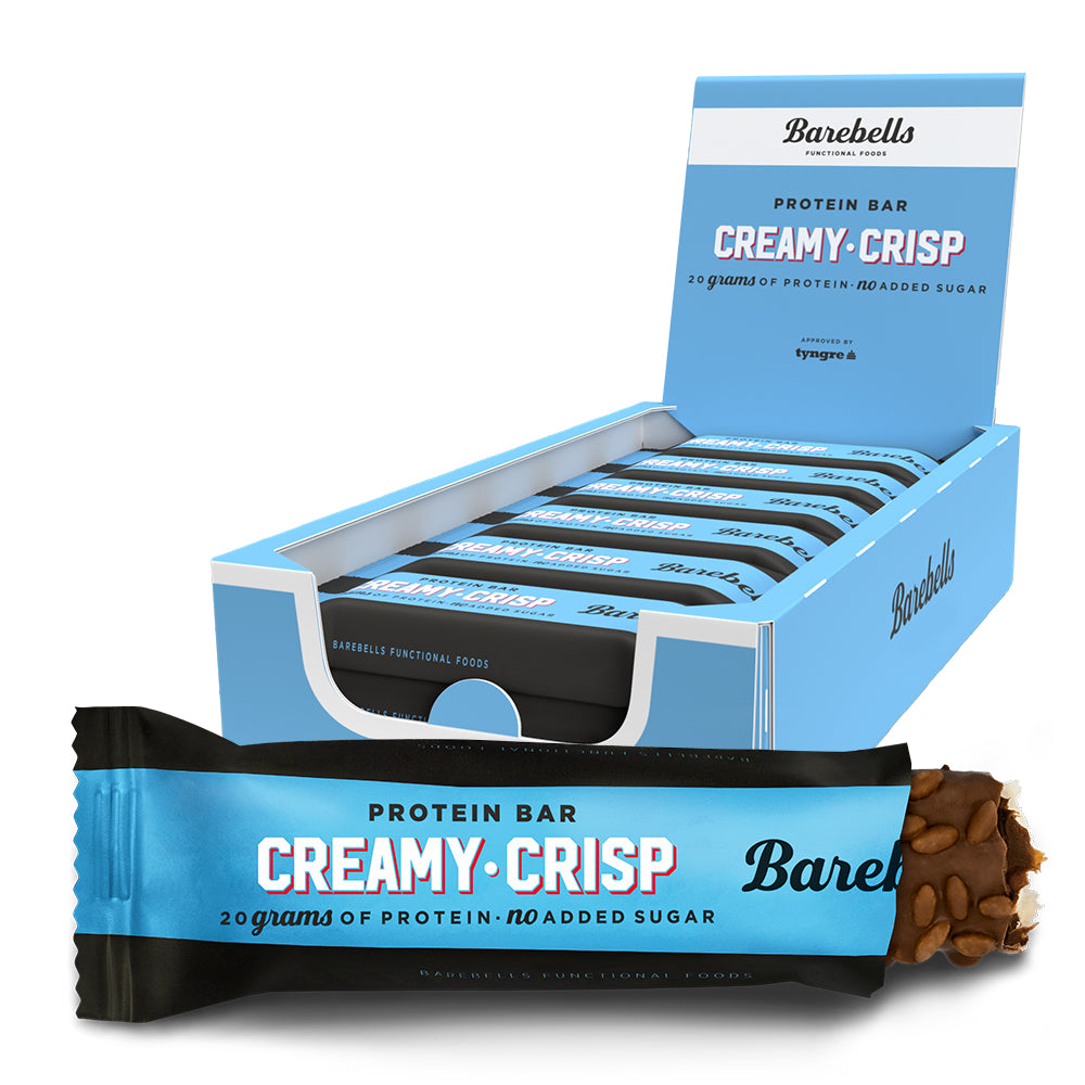 Barebells Creamy Crisp 12x55g Sukkerfri Proteinbar Med Sprød Cremet Fyld Højt Proteinindhold