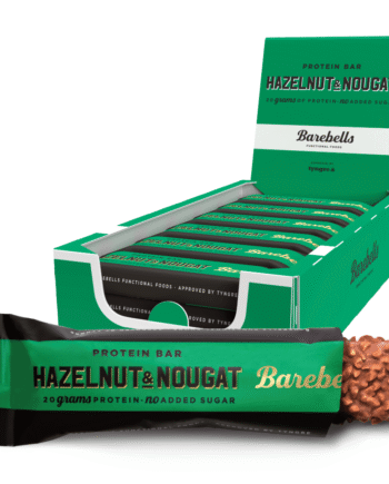Barebells Hazelnut   Nougat  12x55g    Sukkerfri Proteinbar Med Hasselnød   Nougat   Højt Proteinindhold