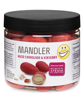 Easis Mandler Og Choko Knas  80g  Mandler Hvid Chokolade   Kirsebær Slik   Chips
