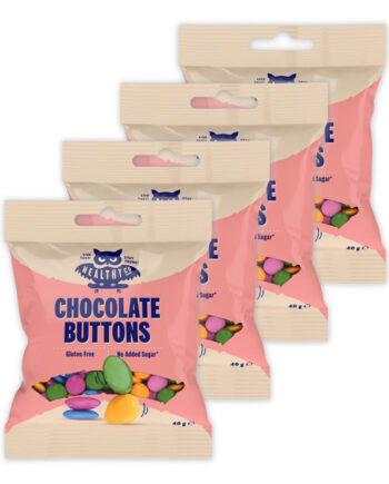 Healthyco Chocolate Buttons  6x40g    Sukkerreduceret Chokoladeknapper   Perfekt Snack