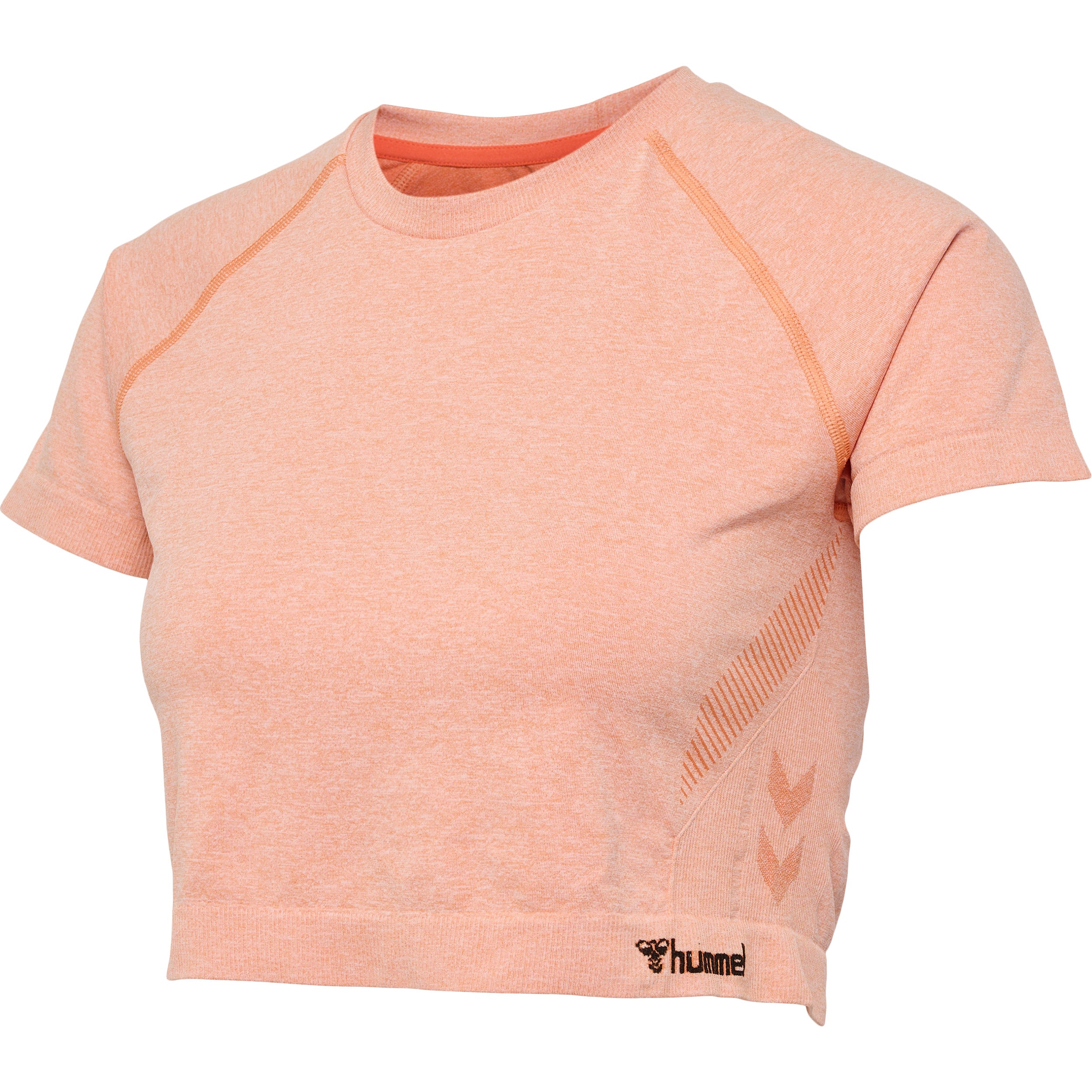 Hummel Ci Seamless Cropped -shirt Canyon Sunset Melange Træningstøj Til Kvinder
