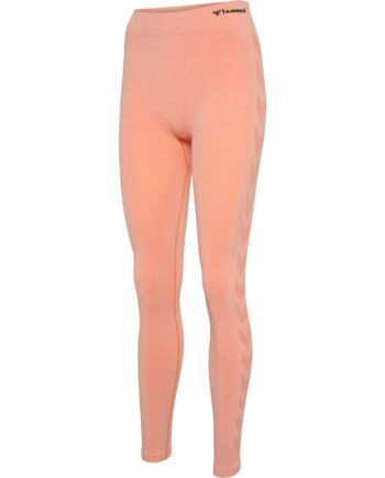 Hummel Ci Seamless Mid Waist Scrunch Tights   Canyon Sunset Melange Træningstøj Til Kvinder