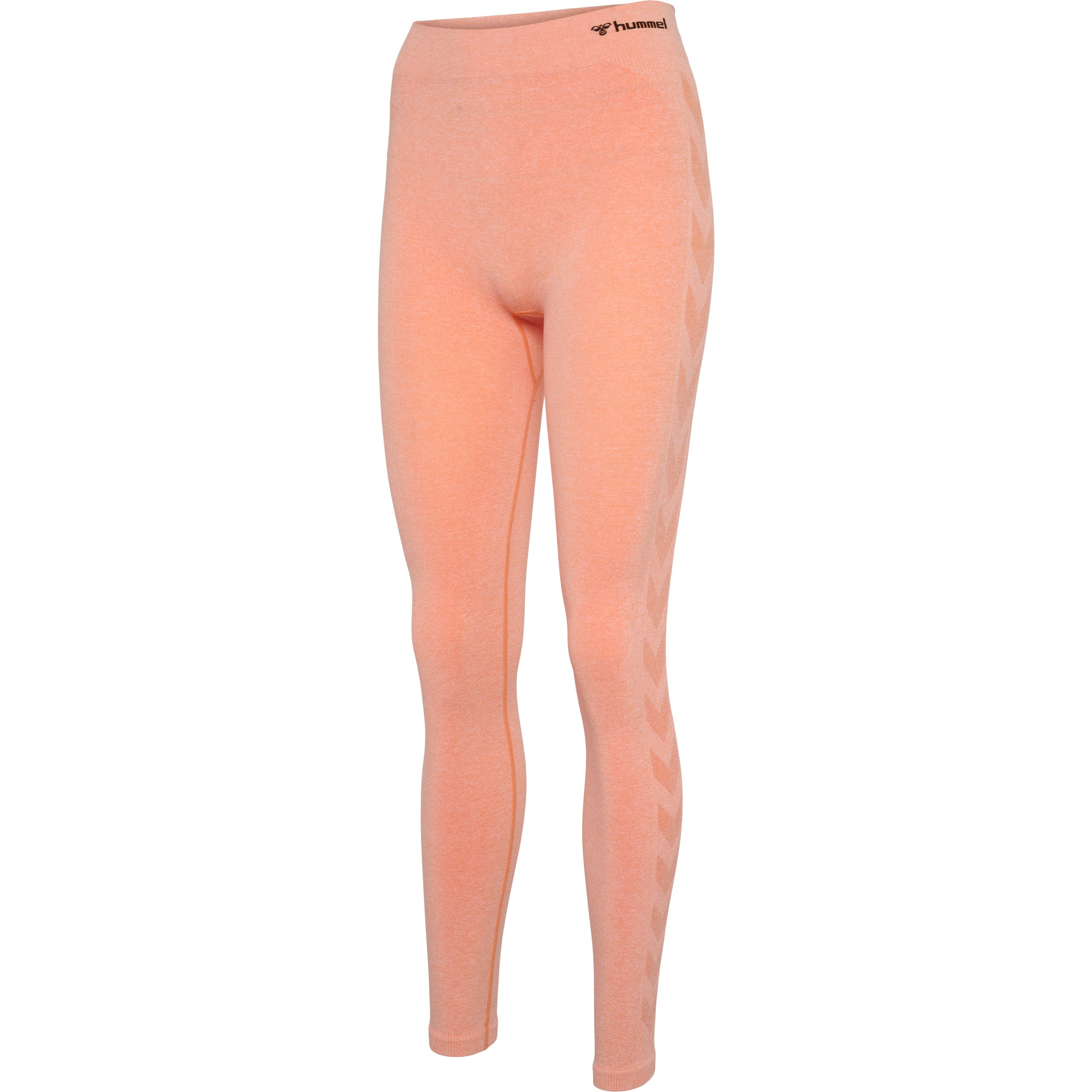 Hummel Ci Seamless Mid Waist Scrunch Tights Canyon Sunset Melange Træningstøj Til Kvinder