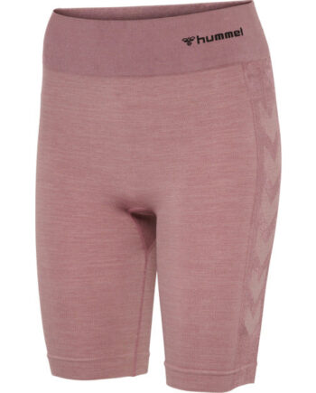 Hummel Clea Seamless Cycling Shorts   Woodrose Rose Taupe Melange Træningstøj Til Kvinder