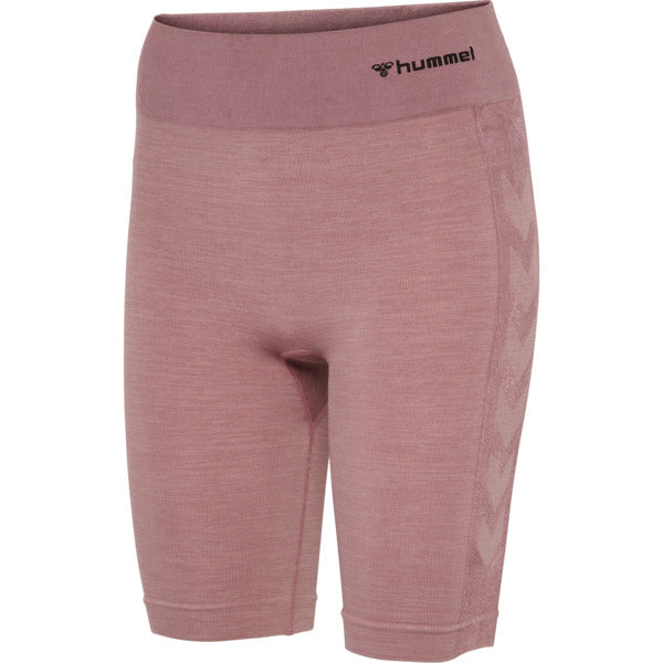 Hummel Clea Seamless Cycling Shorts Woodrose Rose Taupe Melange Træningstøj Til Kvinder