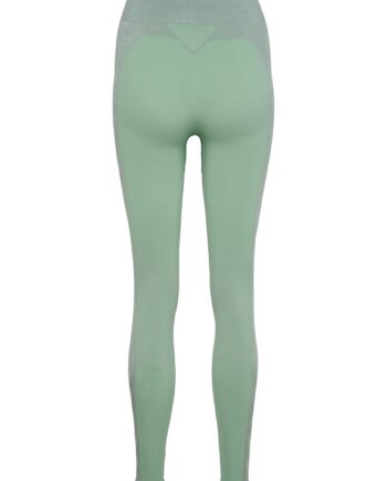 Hummel Clea Seamless Mid Waist Tights   Chinois Geen Silt Green Mel Træningstøj Til Kvinder