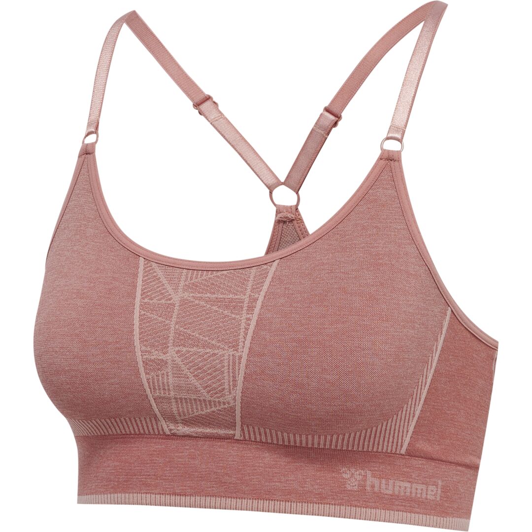 Hummel Energy Seamless Sports Top Withered Rose Rose Tan Melange Træningstøj Til Kvinder