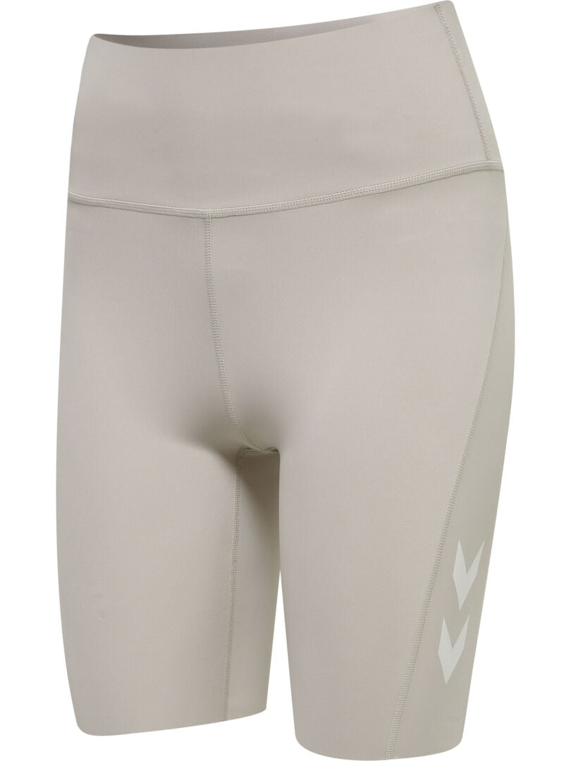 Hummel Grace High Waist Tight Shorts Chateau Gray Træningstøj Til Kvinder
