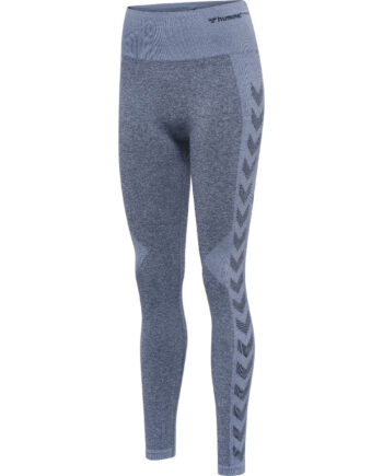 Hummel Karina Seamless Hw Tights   Black Iris Coronet Melange Træningstøj Til Kvinder