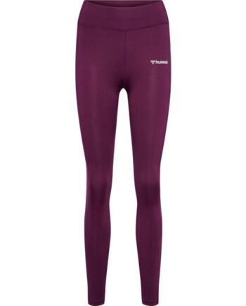 Hummel Mt Chipo Mid Waist Tights   Grape Wine Træningstøj Til Kvinder