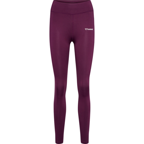 Hummel Mt Chipo Mid Waist Tights Grape Wine Træningstøj Til Kvinder