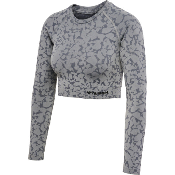 Hummel Mt Pi Seamless Crop -shirt Sharkskin Størrelse: Træningstøj Til