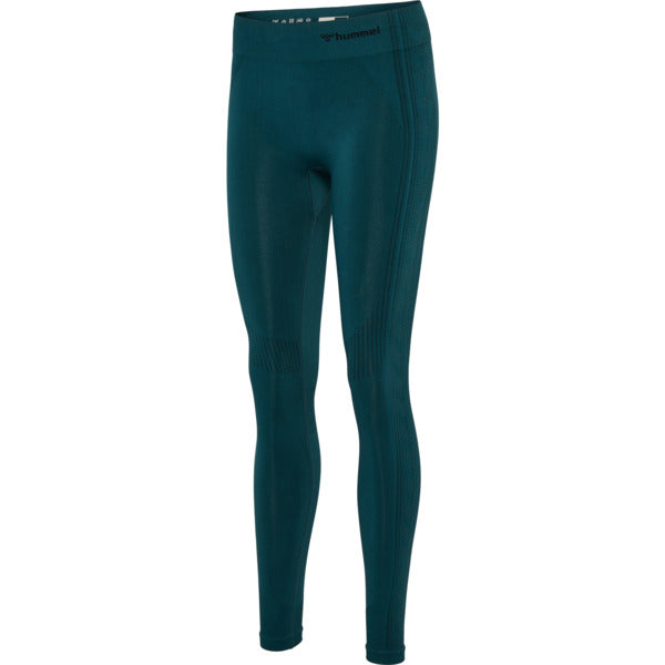 Hummel Shaping Seamless Mid Waist Tights Deep Teal Størrelse: Xs Træningstøj Til