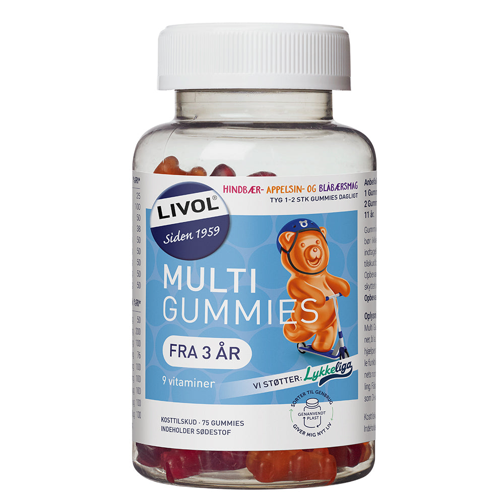 Livol Multi Gummies Frugt 75 Stk Vitaminer Mineraler