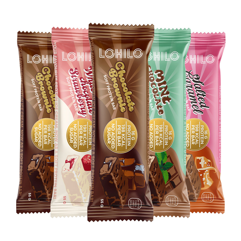 Lohilo Protein Bar  12x55g    Bland Selv   Lækre Proteinbarer Med Unikke Smage