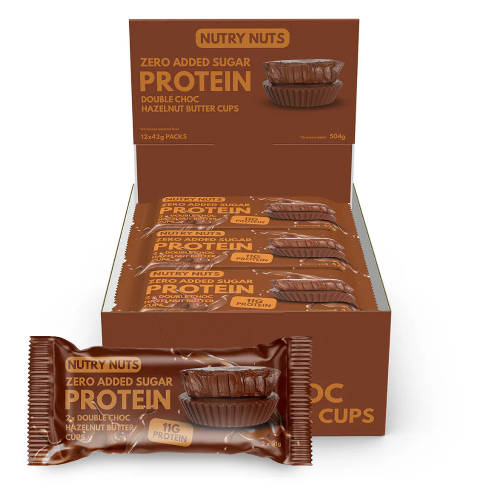 Nutry Nuts Hazelnut Butter Cups Double Chocolate Hazelnut 12x 42g Proteinsnacks