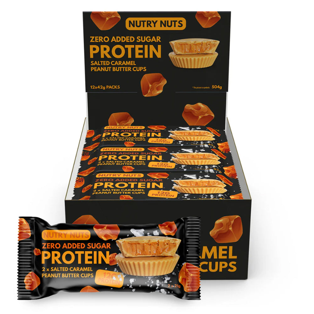 Nutry Nuts Peanut Butter Cups Salted Caramel 12x 42g Proteinsnacks