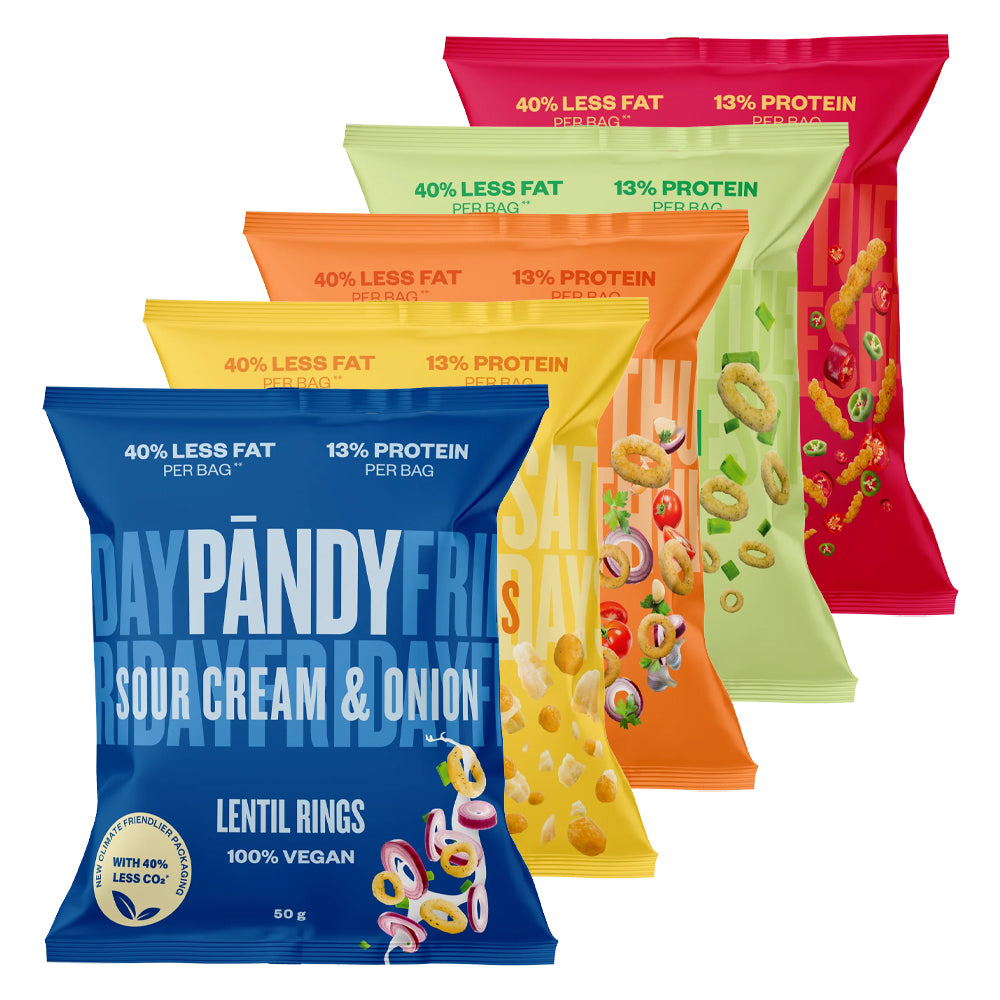 Pandy Chips 6x50g Bland-selv Proteinrige Og Sunde Chips 40 Mindre Fedt End Normalt