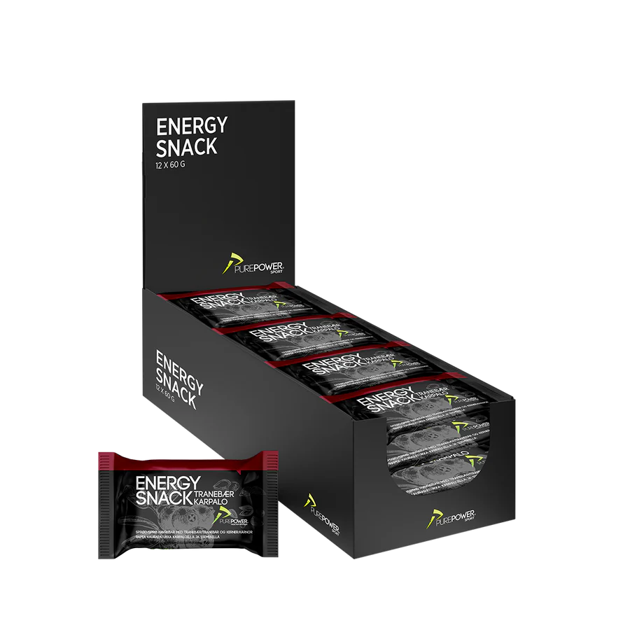 Purepower Energy Snack Tranebær 12x 60g