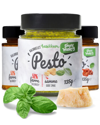 Smart Makro Kalorielet Pesto  6x135g    Bland-selv Toppings   Smagfuld   Fedtfattig Pesto Med Få Kcal