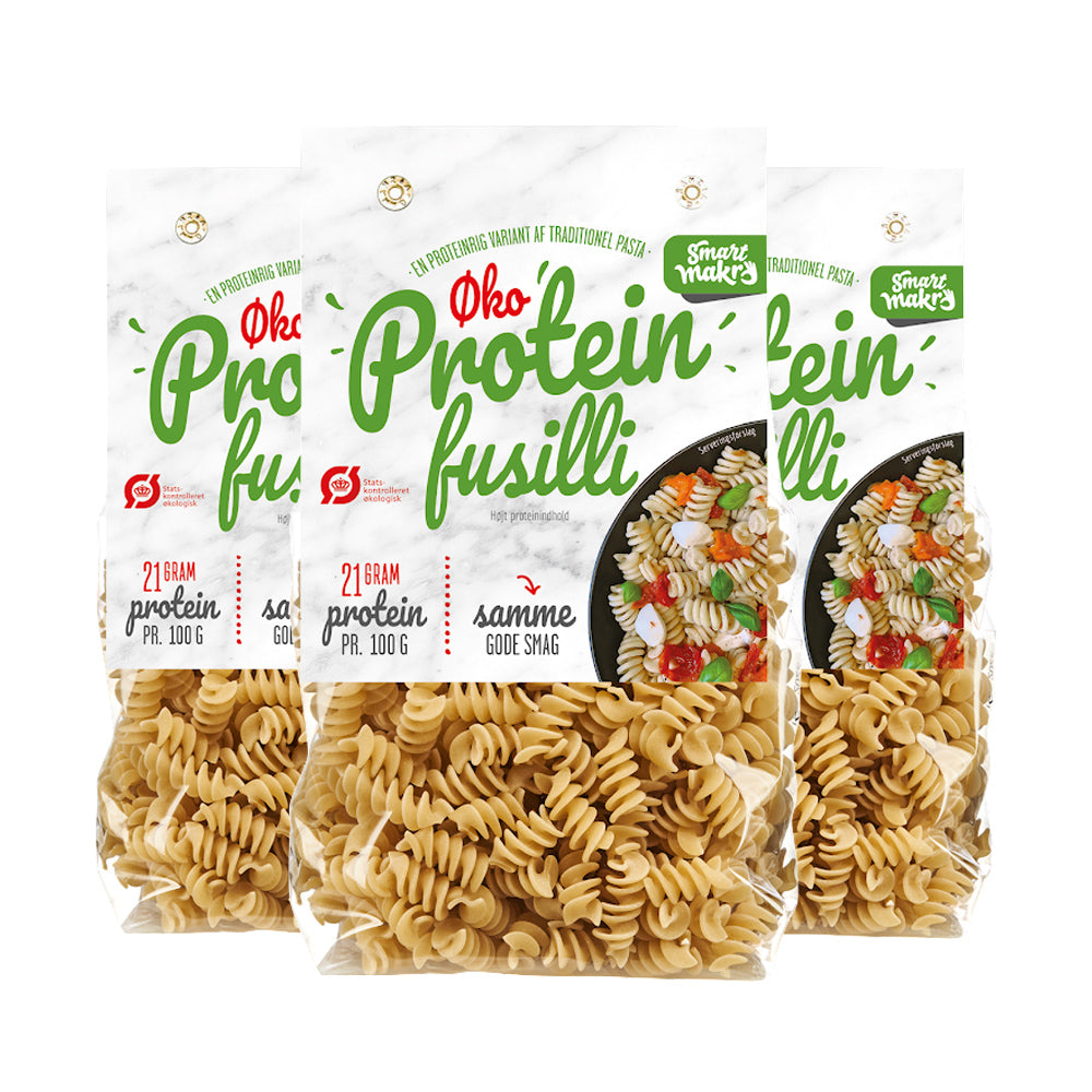 Smart Makro øko Protein Fusilli 6x250g økologisk Proteinpasta Med Højt Proteinindhold
