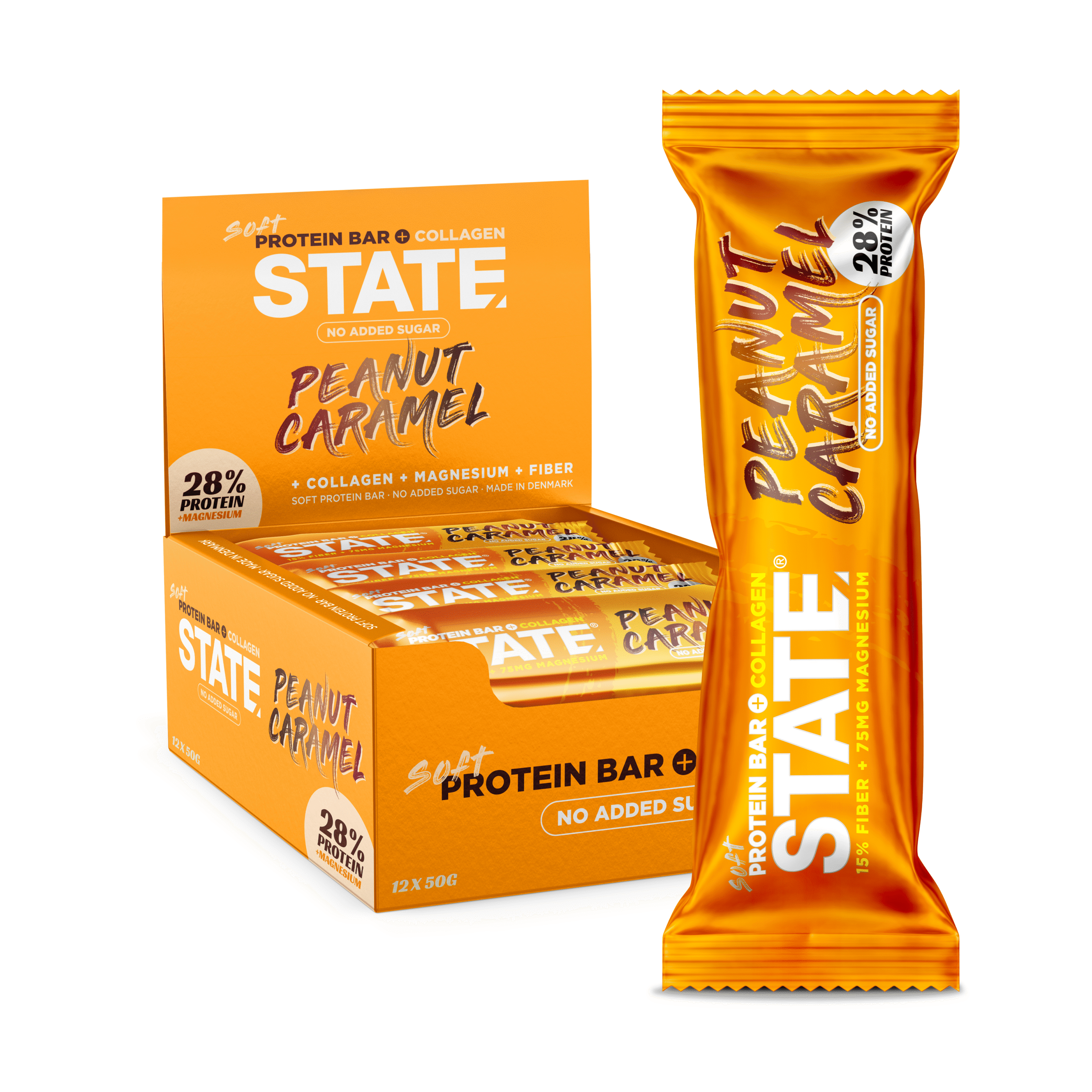 State Soft Protein Bar Peanut Caramel 12x 50g