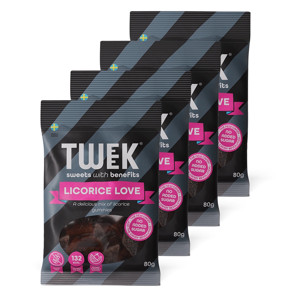 Tweek Candy Licorice Love  4x80g  Slik   Chips