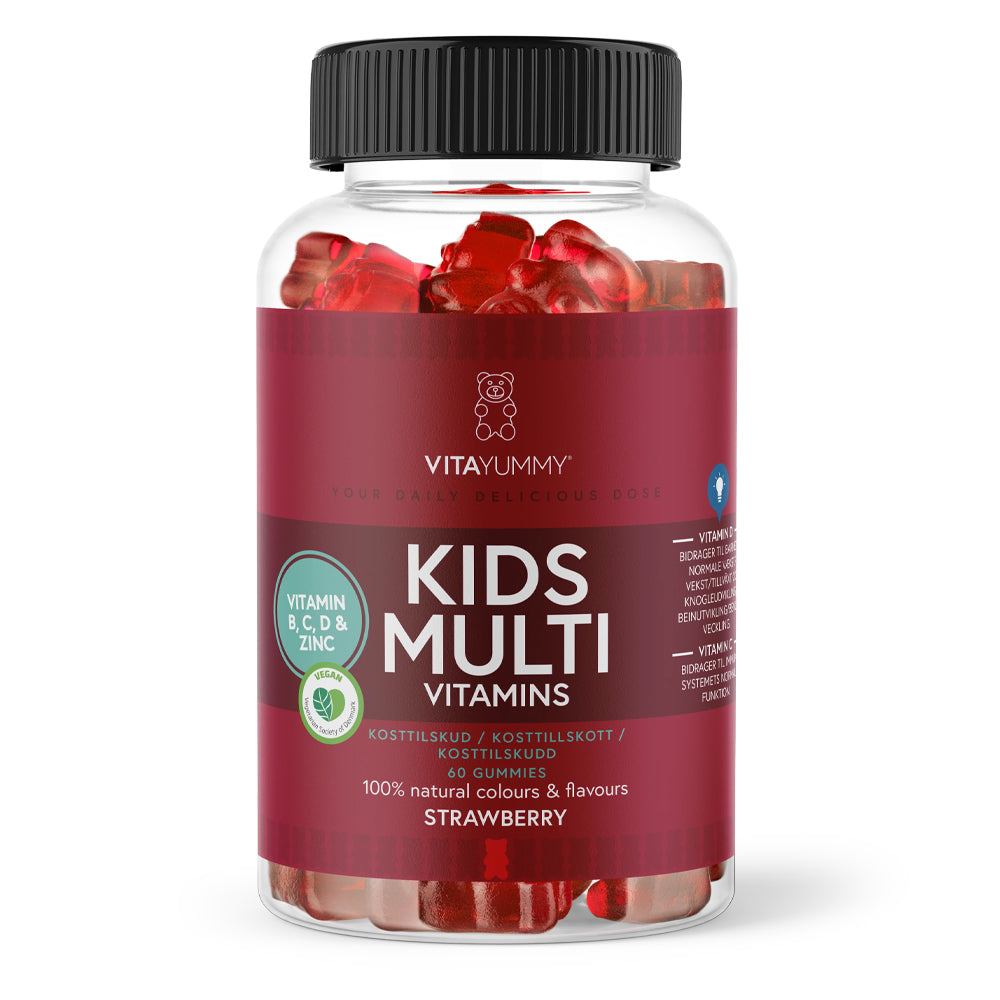 Vitayummy Kids Multivitamin Strawberry 60 Stk Vitaminer Mineraler