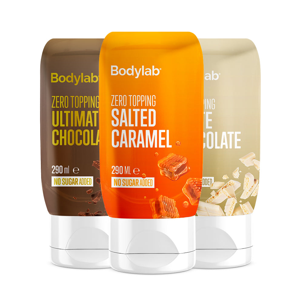 Bodylab Zero Topping 3x290ml Bland-selv Sirup Perfekt Topping Med Gram Tilsat Sukker