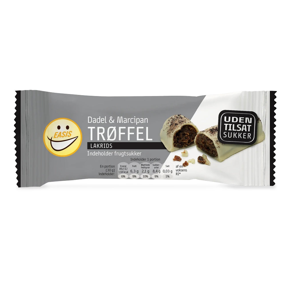 Easis Trøffel 30g Dadel Og Marcipan Lakrids Proteinsnacks