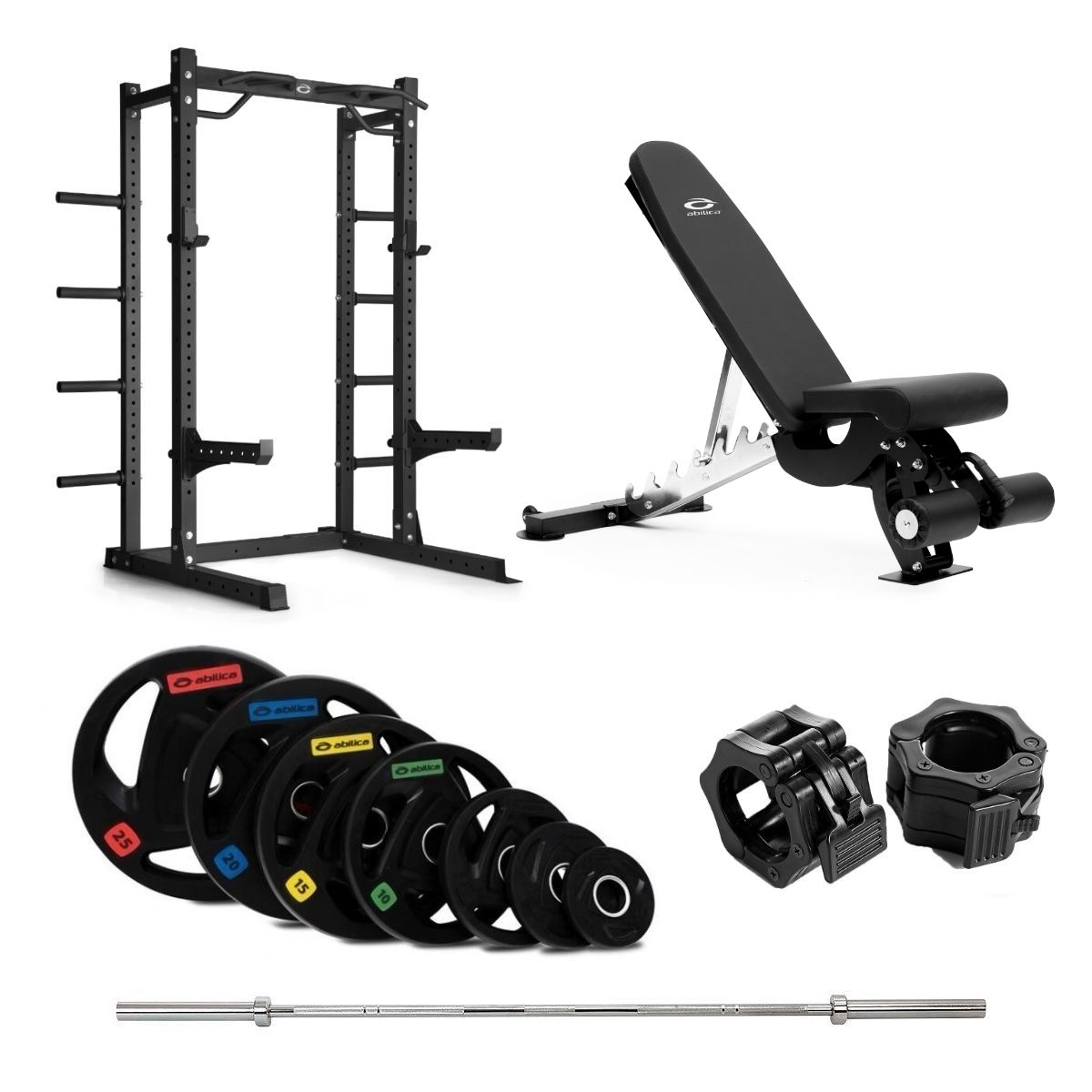 Hr 500 Half Rack Olympic Med Bænk 110 Kg