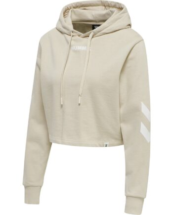 Hummel Legacy Cropped Hoodie Pumice Stone Træningstøj Til Kvinder