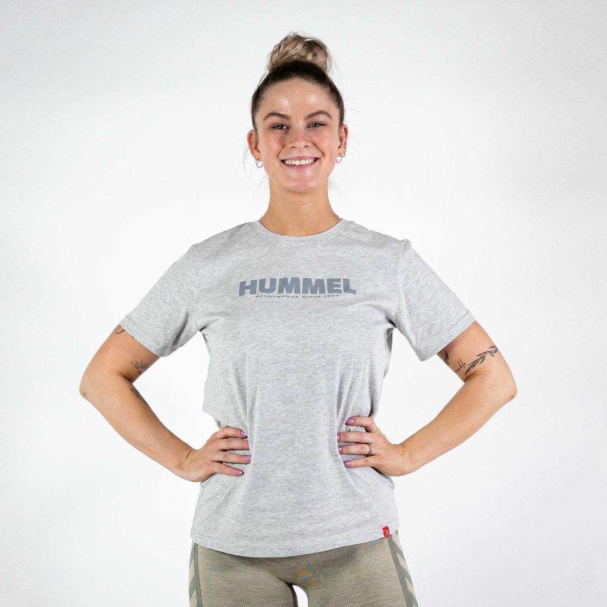 Hummel Legacy -shirt Grey Melange Træningstøj Til Herrer