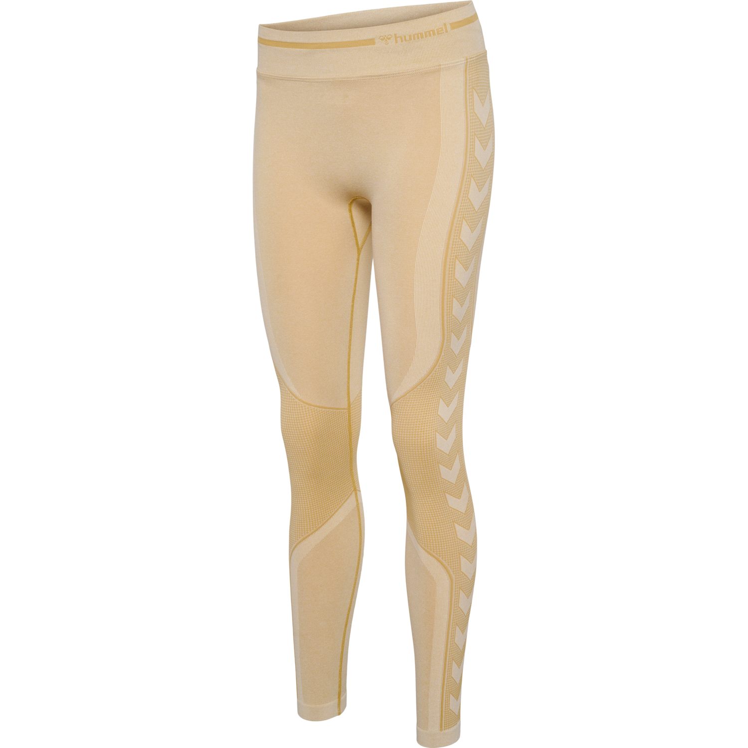 Hummel Lulu Seamless Scrunch Tights Curds Whey Melange Størrelse: Large Træningstøj Til Kvinder