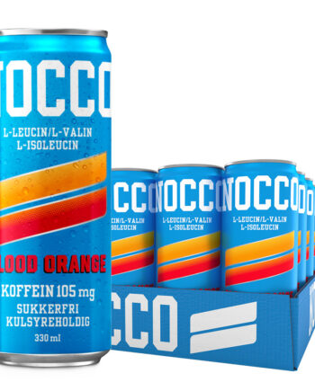 Nocco Blood Orange  24x330ml    Billig Sukkerfri Energidrik Med Højt Koffeinindhold   Perfekt Til Træning