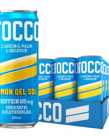 Nocco Limon Del Sol  24x330ml    Billig Sukkerfri Energidrik Med Højt Koffeinindhold   Perfekt Til Træning