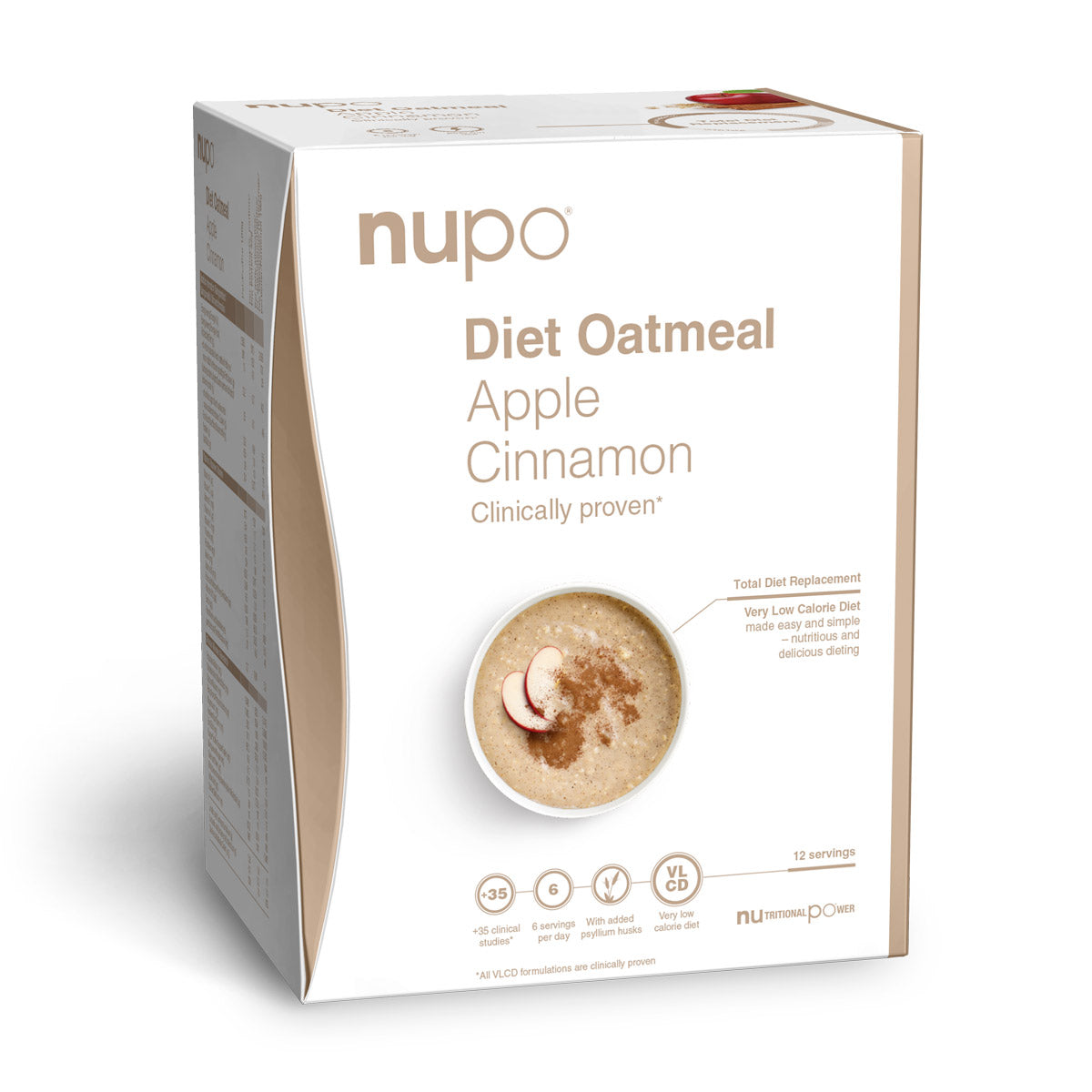 Nupo Diet Oatmeal 384g Apple Cinnamon Måltidserstatning