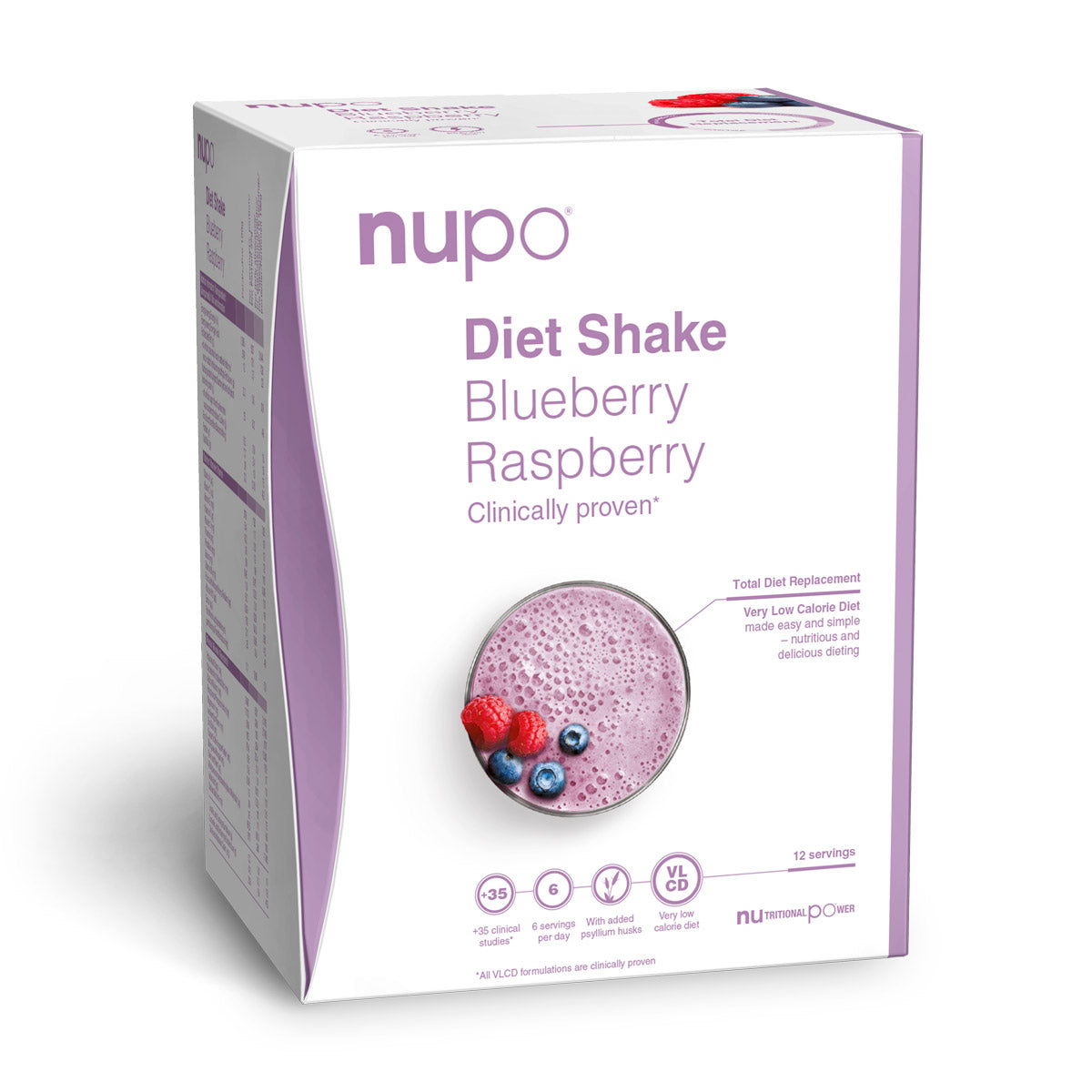 Nupo Diet Shake 384g Blueberry Raspberry Måltidserstatning