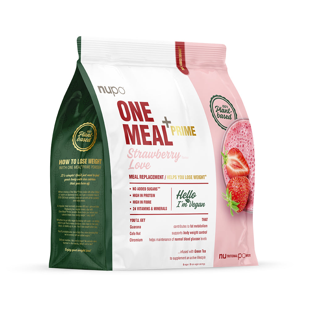 Nupo One Meal Prime 360g Strawberry Love Måltidserstatning