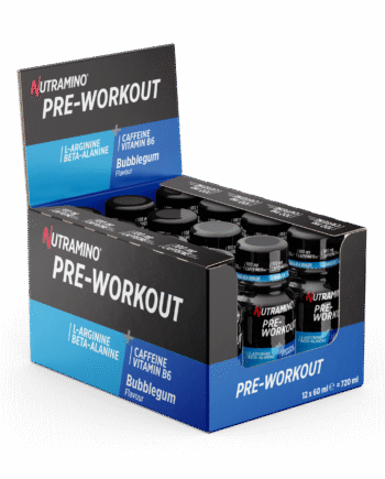 Nutramino Pre-workout Shot Bubblegum  12x 60ml  Energi