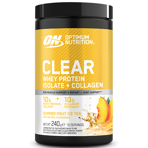 Optimum Nutrition Clear Whey Protein Isolate Collagen Summer Fruit Ice Tea 240g