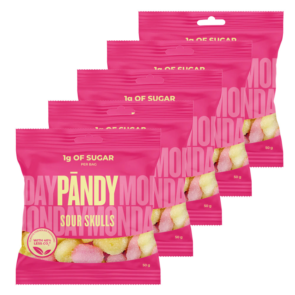 Pandy Candy Sour Skulls 6x50g Slik Chips