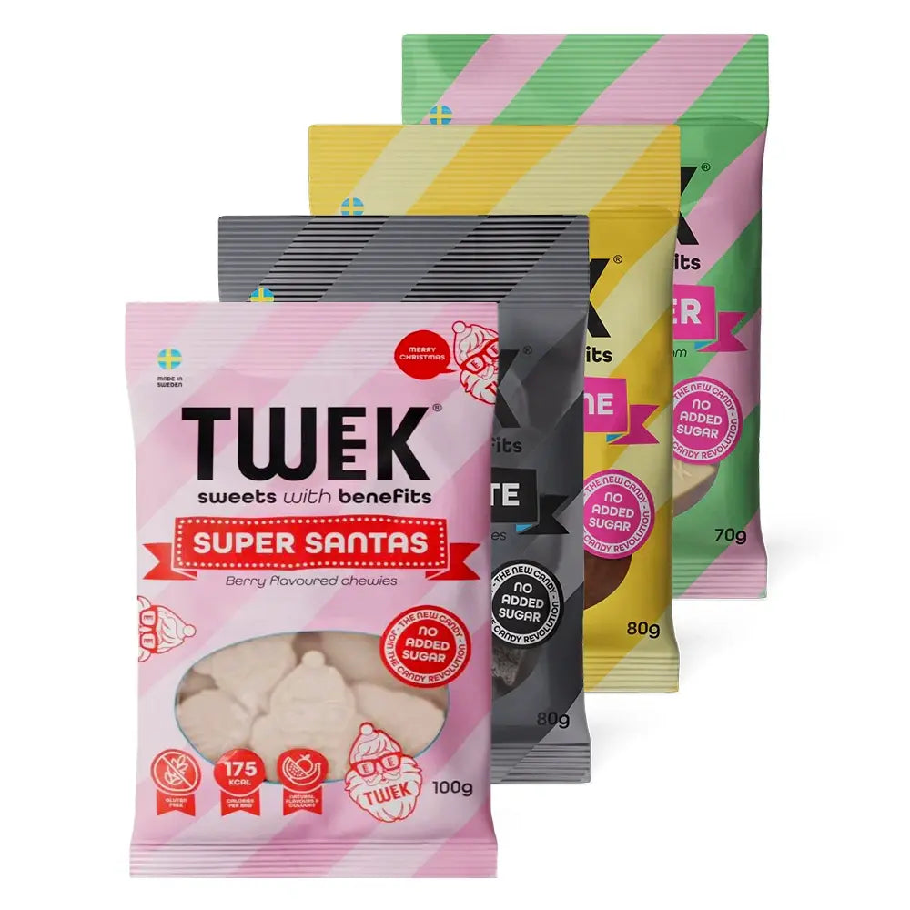 Tweek Candy 4x Bland Selv Sundt Slik Sukkerreduceret Slik Med Færre Kalorier