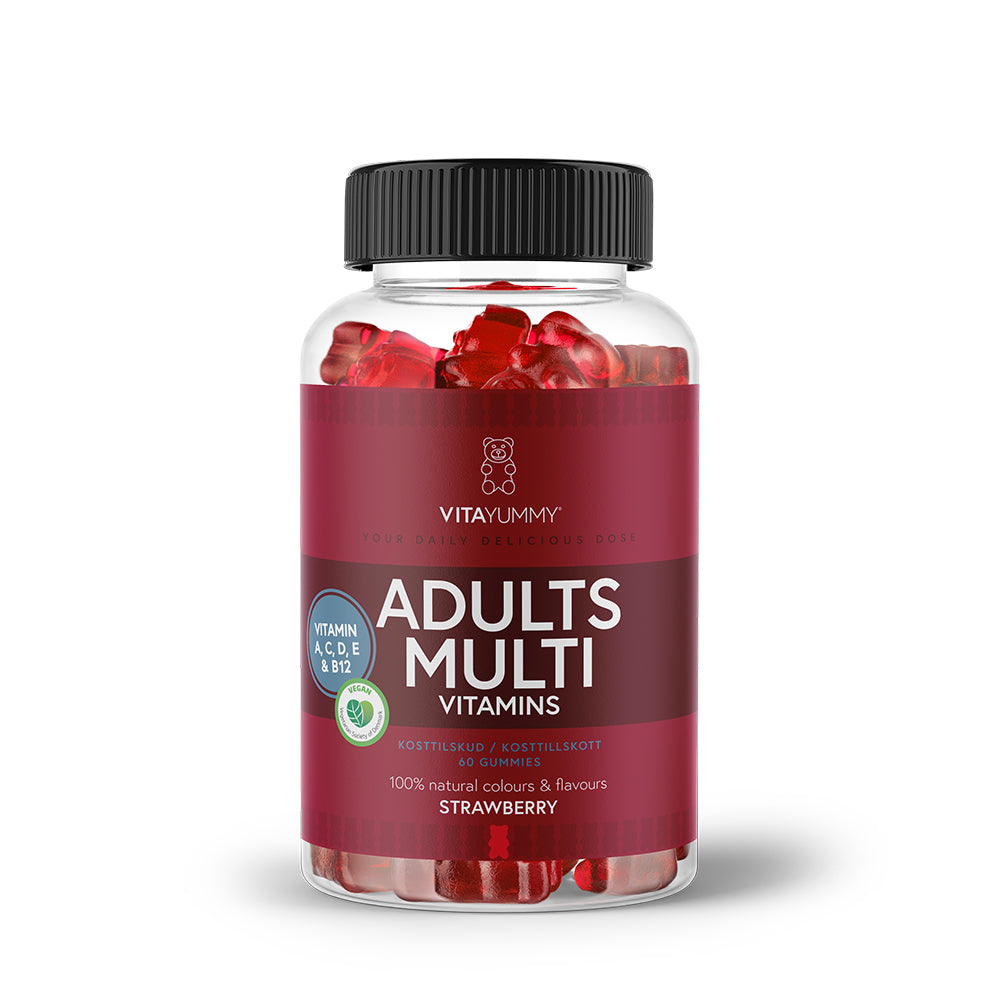 Vitayummy Adults Multivitamin Strawberry 60 Stk Vitaminer Mineraler
