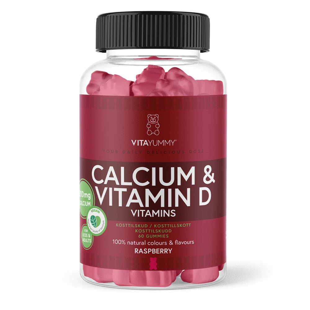 Vitayummy Calcium Vitamin 60 Stk Raspberry Vitaminer Mineraler
