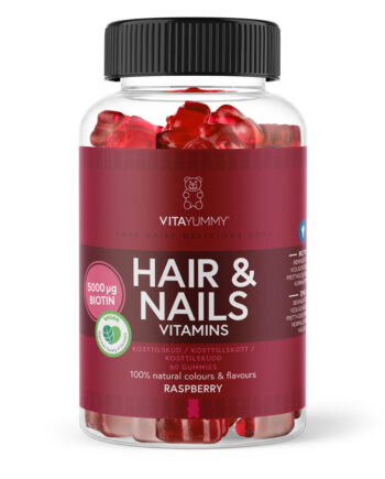 Vitayummy Hair   Nails Raspberry  60 Stk  Vitaminer   Mineraler