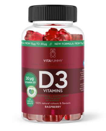 Vitayummy Vitamin D3 Raspberry  60 Stk  Vitaminer   Mineraler