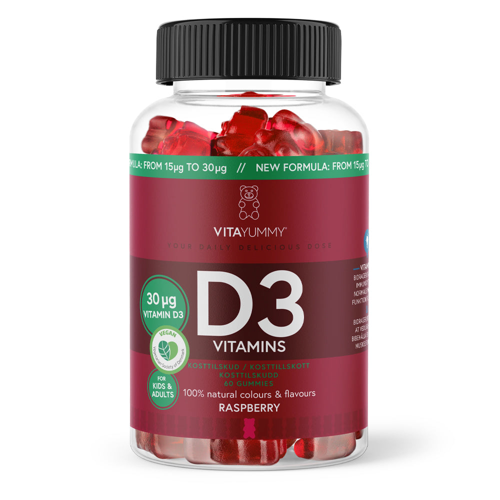 Vitayummy Vitamin D3 Raspberry 60 Stk Vitaminer Mineraler
