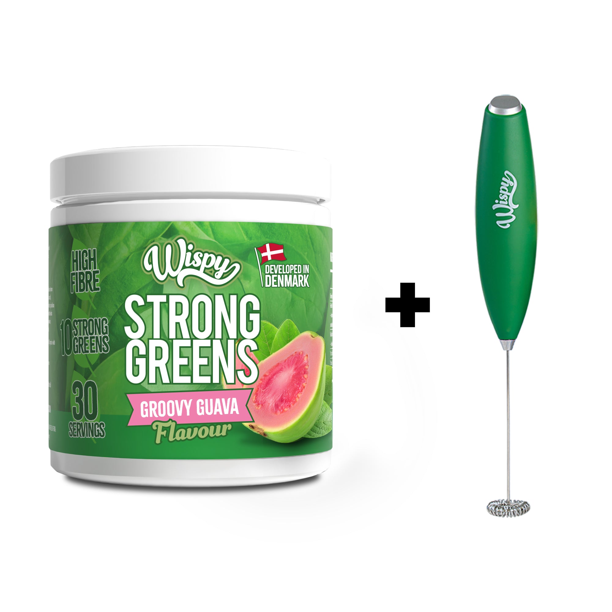 Wispy Strong Greens Groovy Guava 300g Gratis Wispy Mixer