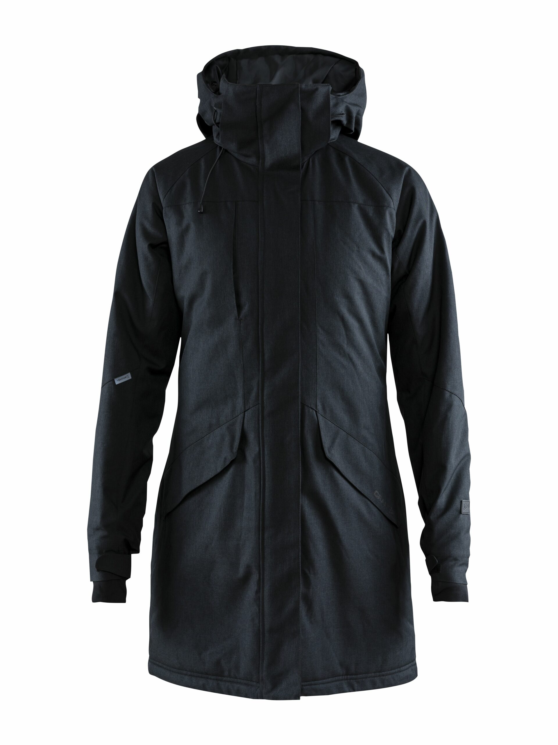 Craft Mountain Padded Parkas Kvinder Black Melange Black Xs